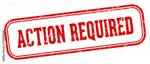 action required stamp. action required rectangular stamp on white background