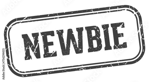 newbie stamp. newbie rectangular stamp on white background