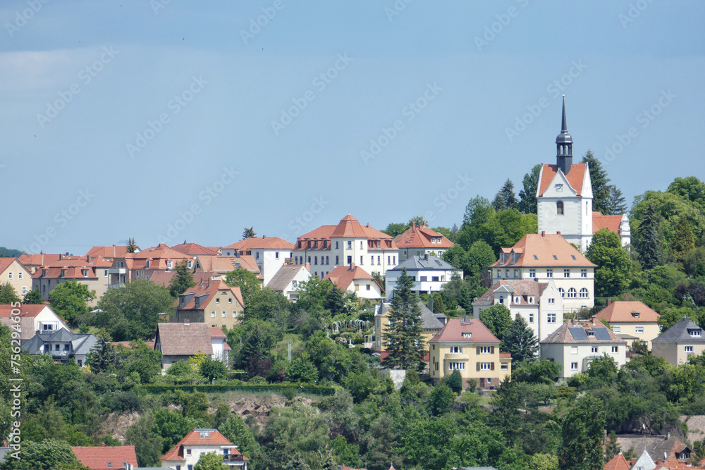 Obraz premium Panoramic view of Meissen old town