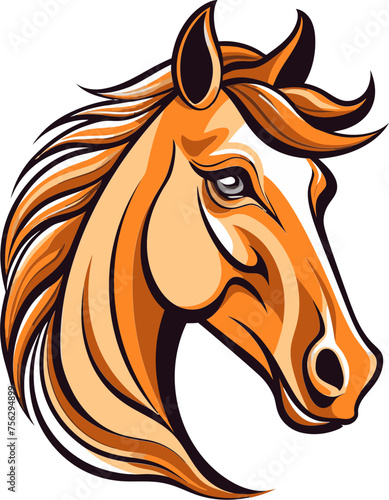 Elegant Equestrian Mascot Vector Illustration