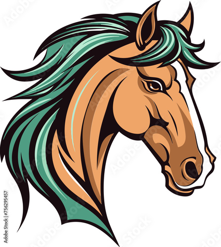 Elegant Horse Mascot Vector Art
