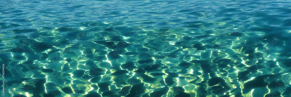 Sea surface, ripples on the water, water texture, banner, ai generated Sea surface, ripples on the water, water texture, banner, ai generated