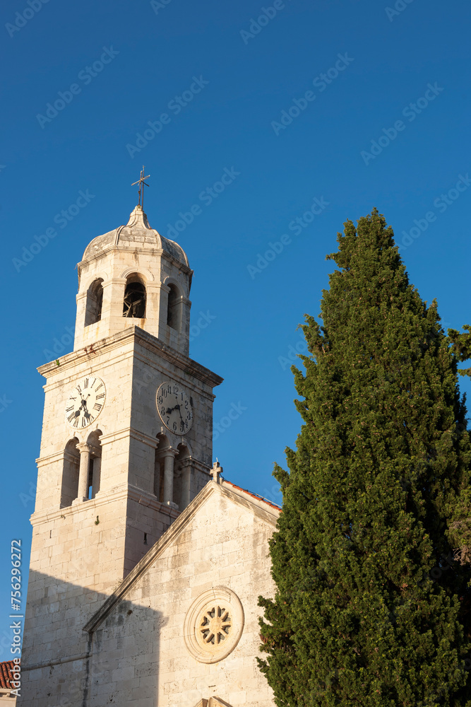 Belltower of St. Nicholas' church, Cavtat,  Dubrovnik-Neretva, Croatia