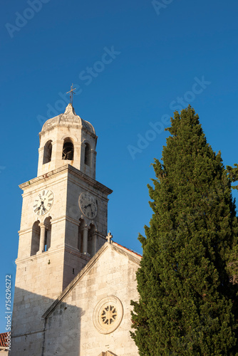 Belltower of St. Nicholas' church, Cavtat,  Dubrovnik-Neretva, Croatia