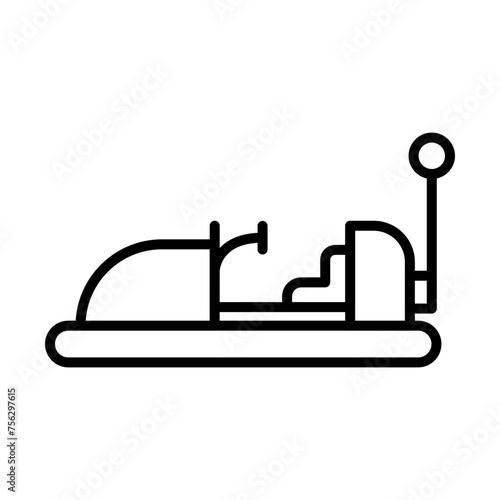Bumper car line icon