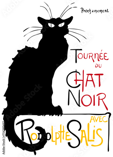 Elegant Black Cat Art: A Nod to French Culture