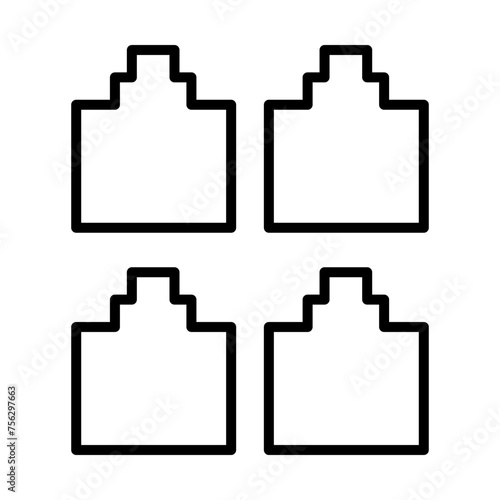 Network hub line icon