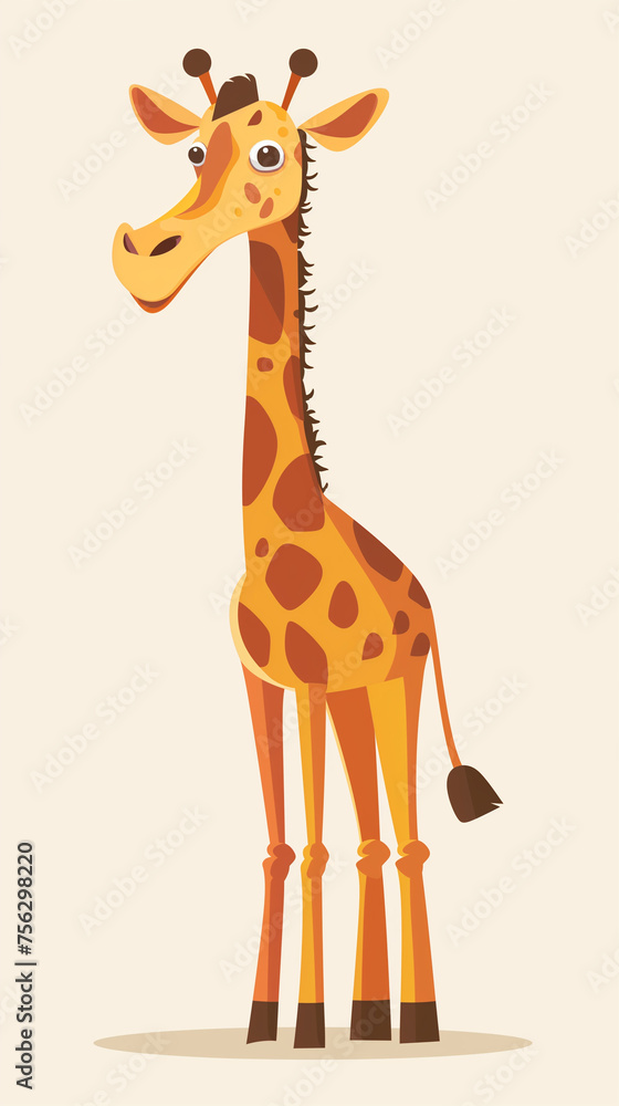 cute giraffe on a white background cute giraffe on a white background