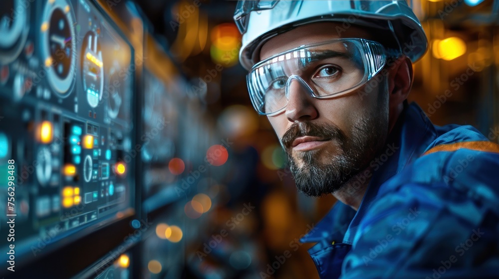 engineers follow assembly process uses SCADA system. Group of operators control process on product line uses industry engineers follow assembly process uses SCADA system. Group of operators control process on product line uses industry