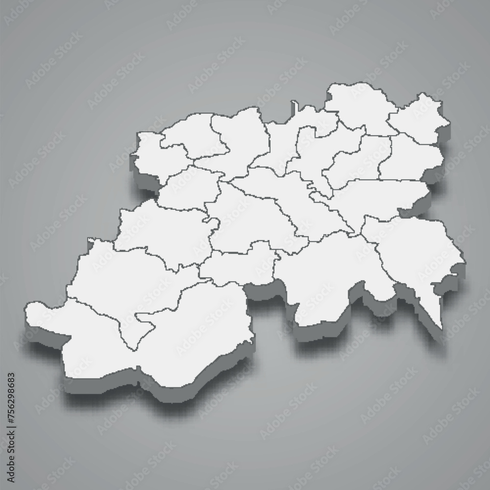 3d isometric map of Medea is a region of Algeria 3d isometric map of Medea is a region of Algeria