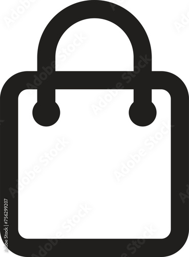 Shopping bag vector icon  