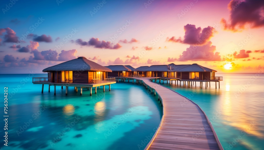 A holiday resort in the Maldives