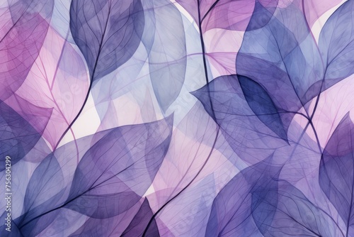 Ethereal Leaves in Purple Hues - Abstract Nature Background