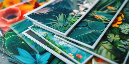 Wallpaper Mural A stack of print-ready canvas posters & business cards in a studio setting, perfect for print shops, design studios, and marketing agencies 🖼️✨ Torontodigital.ca