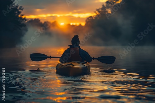 Kayaking at Dawn Forging a Freedom-Filled Connection with Natures Tranquil Beauty