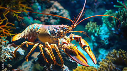Close Up of Lobster in Aquarium