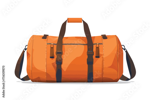 fabric travel bag with straps isolated vector style