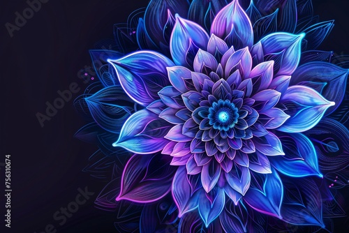 Purple Flower Power A Vibrant Blossom for the Month of May Generative AI