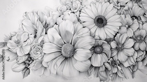 Flower Power A Bouquet of White Daisies for a Monthly Celebration Generative AI