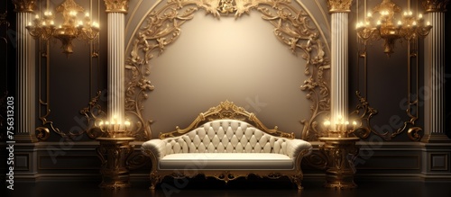 Luxurious interior background for web design. photo