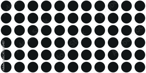 Dots pattern vector. Polka dot background. Monochrome polka dots abstract background. Dot pattern print. Panorama view