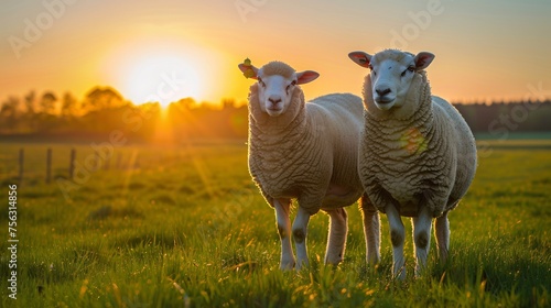 Sunset Sheep Generative AI