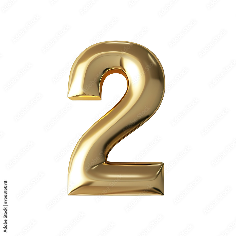 3d Royal Gold number 3d Royal Gold number