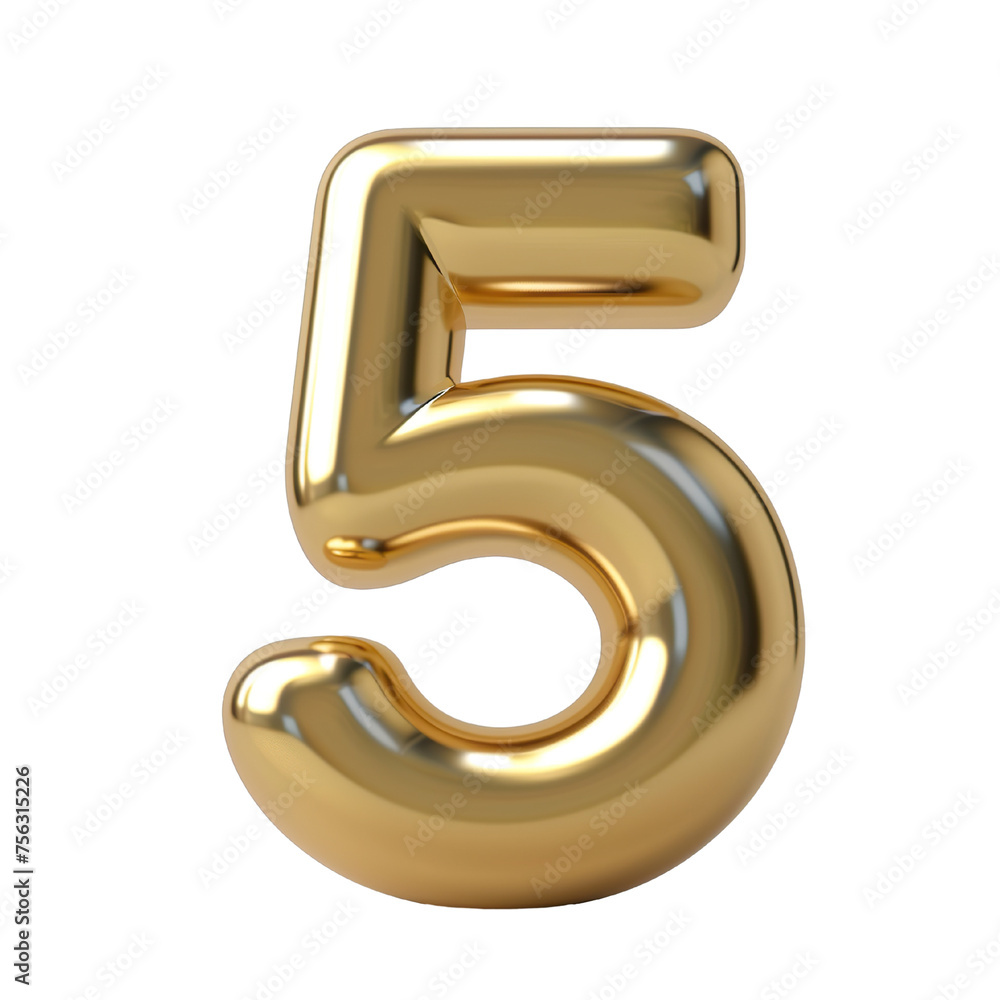3d Royal Gold number 3d Royal Gold number