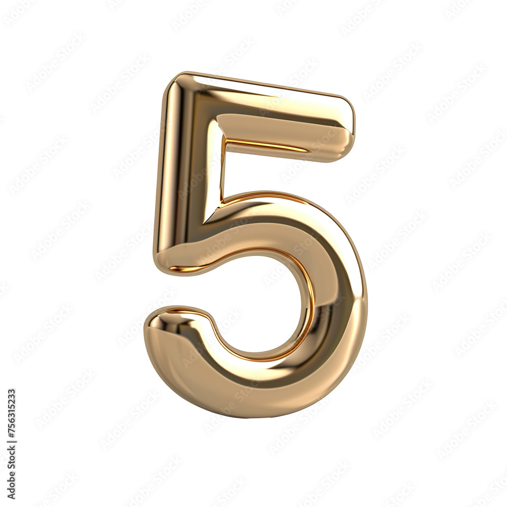 3d Royal Gold number 3d Royal Gold number