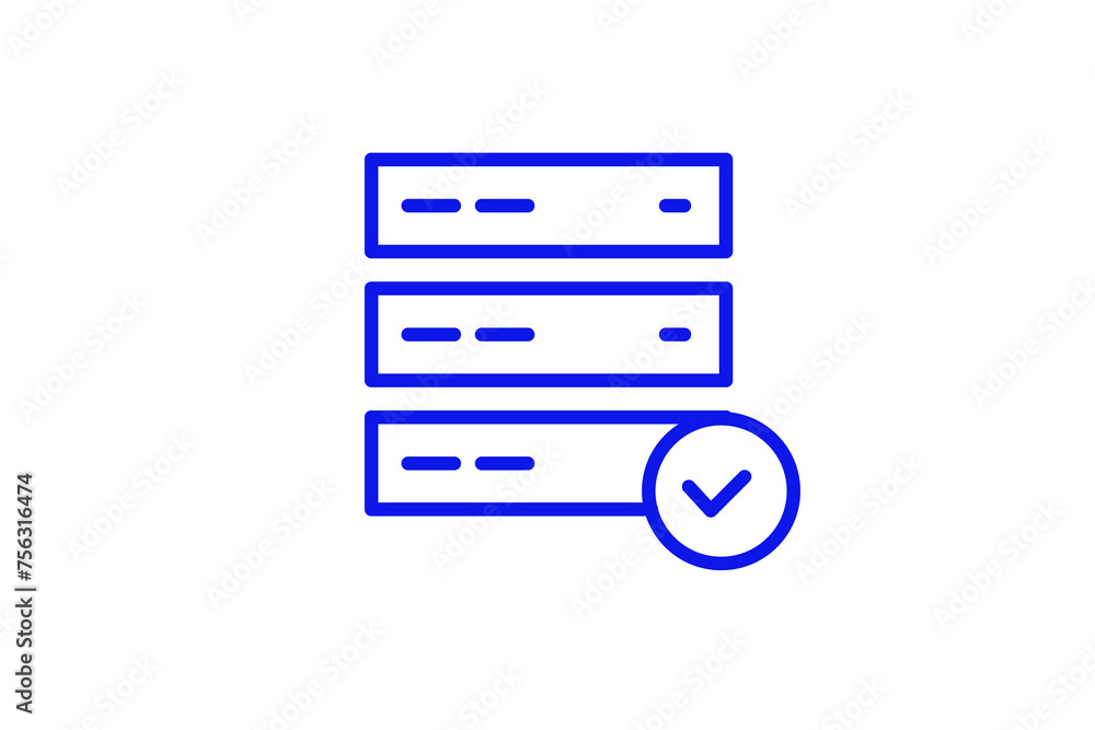 Isolated working server illustration in line style design. Vector illustration. Isolated working server illustration in line style design. Vector illustration.