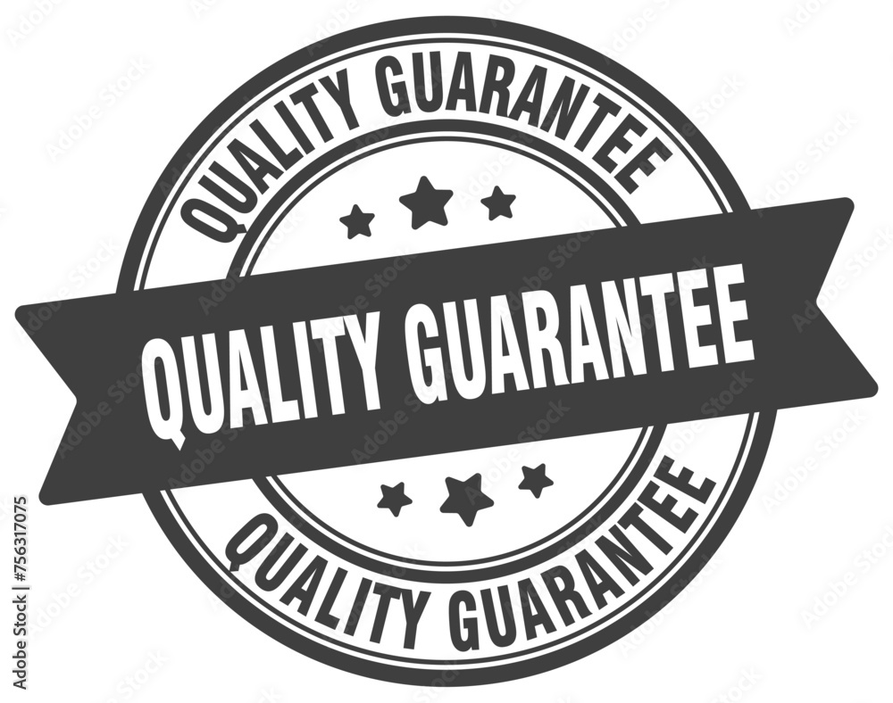 quality guarantee stamp. quality guarantee label on transparent background. round sign