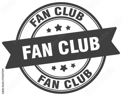 fan club stamp. fan club label on transparent background. round sign