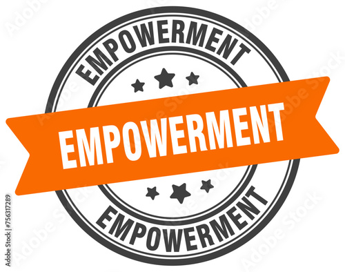 empowerment stamp. empowerment label on transparent background. round sign