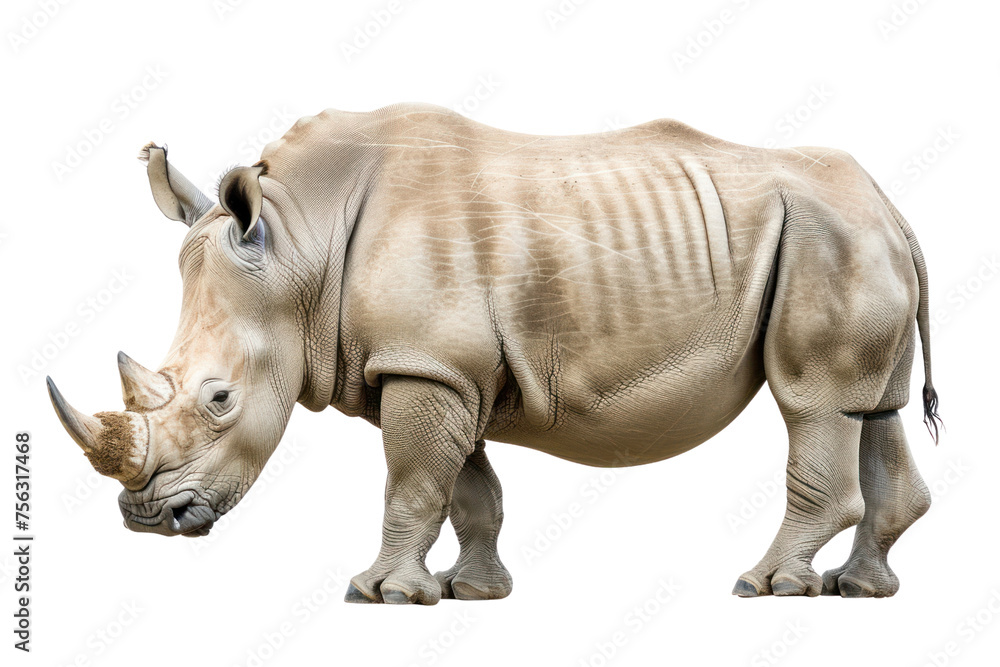 Big white rhino in Africa