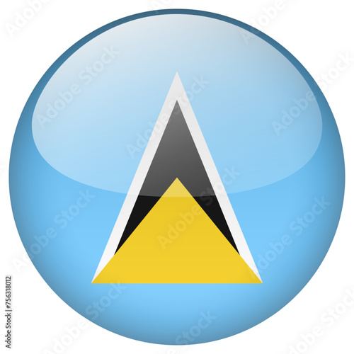 Saint Lucia flag button.
