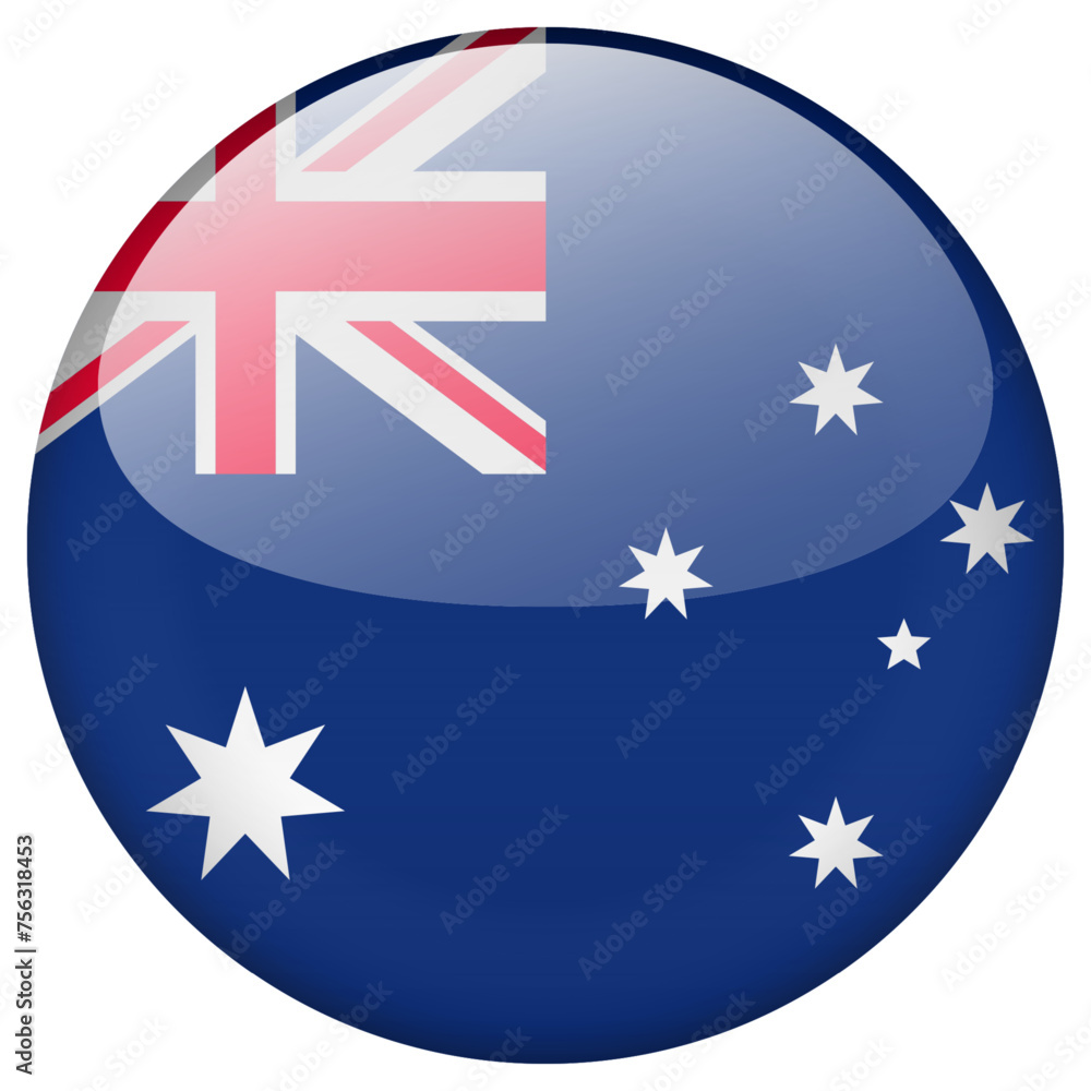Australia flag button. Australia flag button.