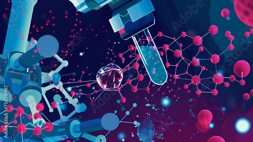 molecular complex structure , bio chemistry concept