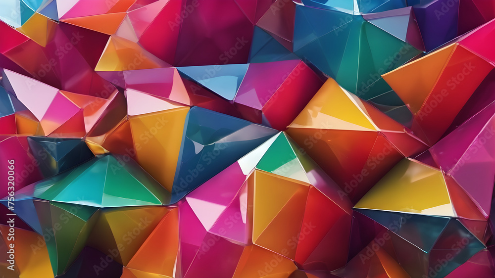 Obraz premium abstract colored seamless pattern geometric shapes