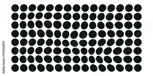 Dots pattern vector. Polka dot background. Monochrome polka dots abstract background. Dot pattern print. Panorama view eps 10