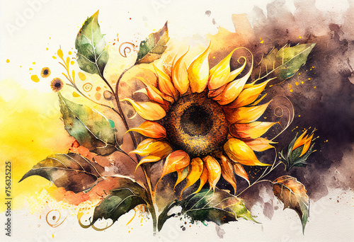 grunge floral background