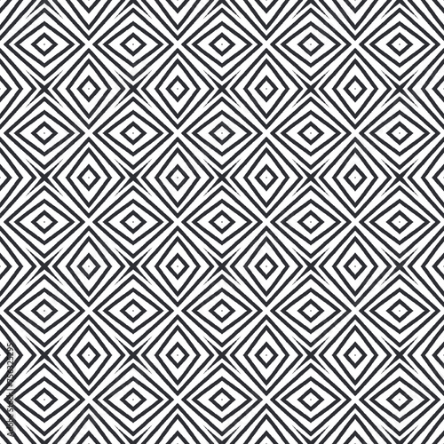 Exotic seamless pattern. Black symmetrical