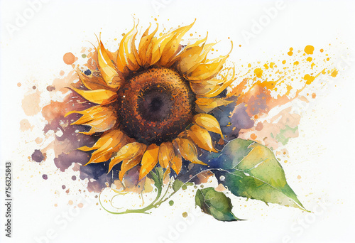 abstract background with sunflowers