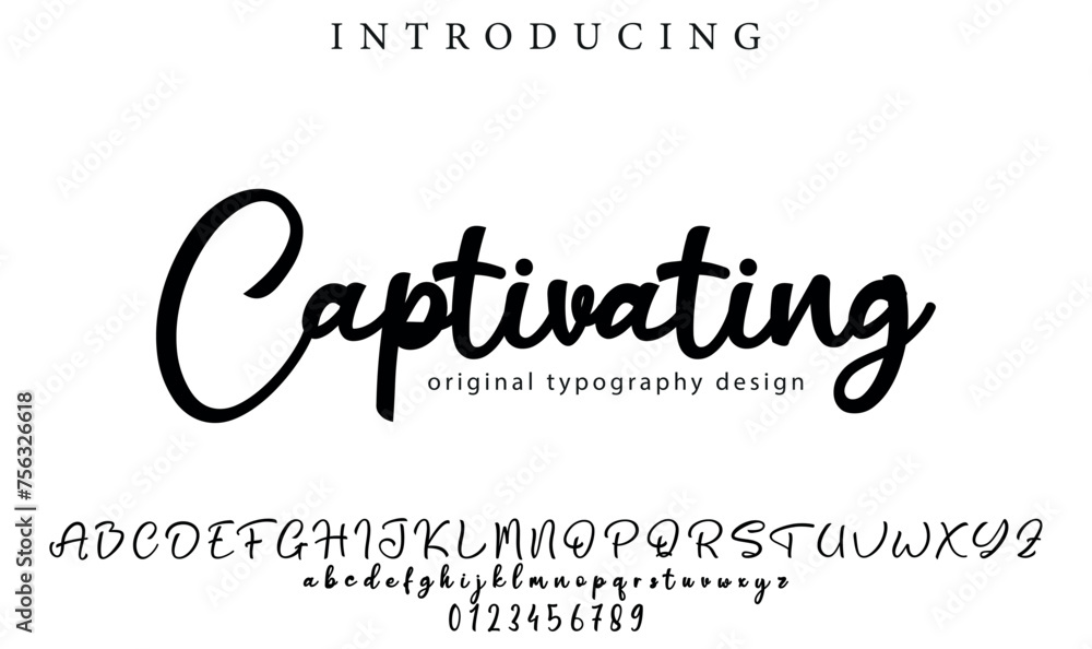 Captivating Font Stylish brush painted an uppercase vector letters, alphabet, typeface Captivating Font Stylish brush painted an uppercase vector letters, alphabet, typeface