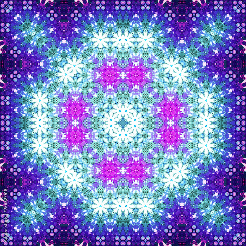 Seamless square abstract pattern. Art texture. Textiles and fashion