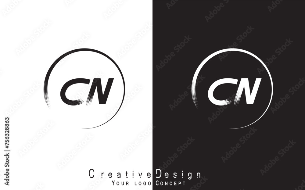 CN letter logo design template vector CN letter logo design template vector