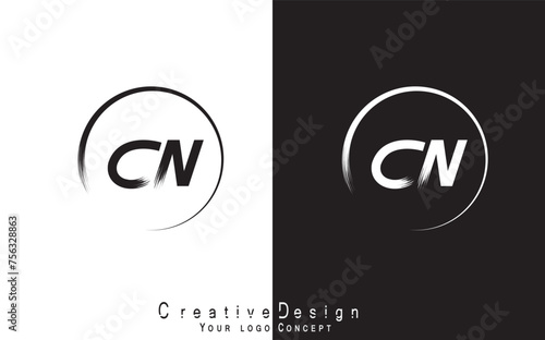 CN letter logo design template vector