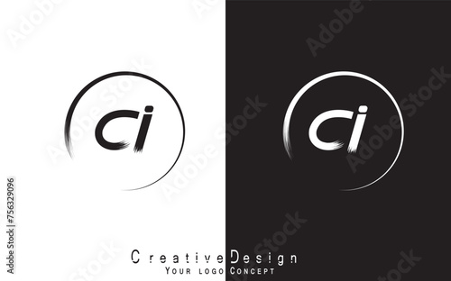 CI letter logo design template vector