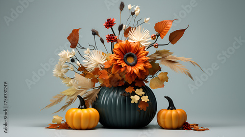autumn still life with pumpkin,halloween pumpkin with leaves,autumn still life