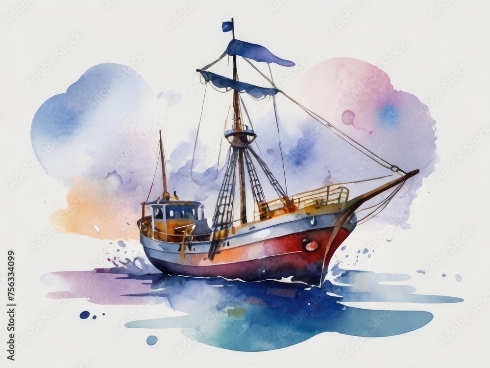 Obraz premium ship in the sea