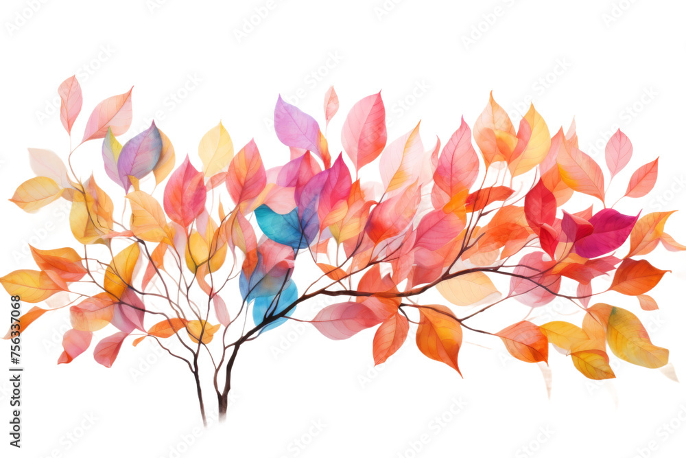 Array of Branches with Profusion Isolated on Transparent Background png format